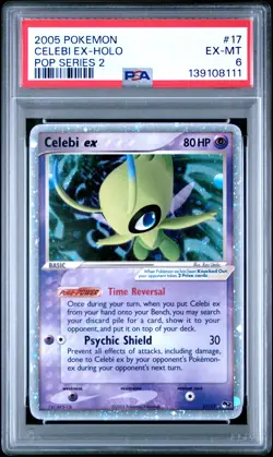 2005 POKEMON POP SER 2 #17 CELEBI EX-HOLO PSA 6 - Image 1