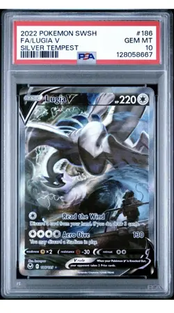 Lugia V (Alternate Full Art) 186/195 Pokemon Silver Tempest PSA 10 Gem English - Image 1