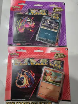 Pokemon TCG Ascended Heroes Tech Sticker Collection 2 Set GASTLY & CHARMANDER - Image 1