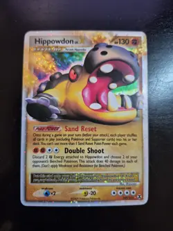 Hippowdon LV. X 107/111 Pokemon Card Holo Foil 2009 Rising Rivals Lv X LP/MP - Image 1