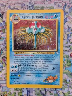 Misty's Tentacruel 10/132 Holo Rare Gym Heroes LP Vintage WOTC - Pokemon TCG - Image 1