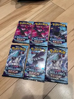 Pokemon Chilling Reign Sword & Shield Booster Packs (6) 820650808463 - Image 2