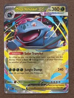 Pokemon TCG Mega Venusaur EX Card 003/132 Mega Evolution English Nm Holo - Image 1