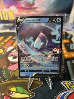 Lumineon V Pokemon Prize Pack Series 2 Promo Pokemon Card NM/LP Play Stamp - Image 1