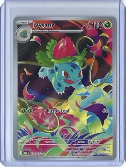2025 Pokemon Mega Evolution Ivysaur 134/132 Illustration Rare Holo Pack Fresh SP - Image 1
