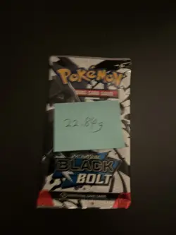 Heavy! 22.84g Pokemon TCG SV 10.5 Black Bolt Booster Pack Sealed! - Image 3