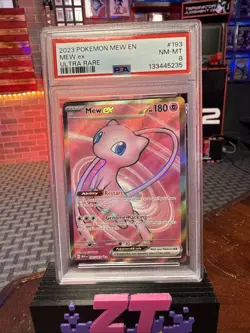 2023 POKEMON MEW EN-151 ULTRA RARE #193 MEW EX PSA 8 - Image 1