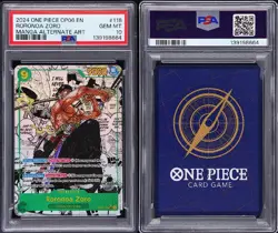 2024 ONE PIECE OP06 EN MANGA ALTERNATE ART #118 RORONOA ZORO PSA 10 - Image 3