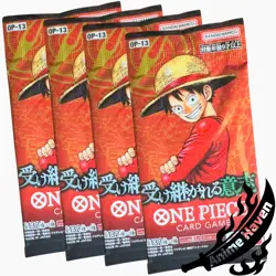 One Piece Card Game Booster Pack 4-Pack Set - CARRYING ON HIS WILL (OP-13) - Image 1