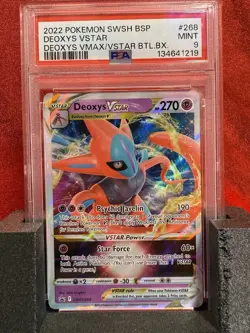 2022 Pokemon Black Star Promo #268 Deoxys VSTAR PSA 9 Mint Card - Image 1