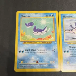 Two 1995-2000 Pokemon Cards Mantine 74/105 and Mantine 64/111 - Image 3
