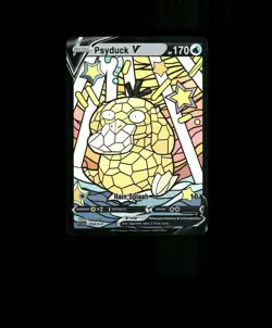 FAN-ART READ DESCRIPTION BELOW HOLO Psyduck Card Stained Glass Pokemon Card - Image 1