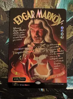 Edgar Markov Serialized Foil Card #428/500 Double Rainbow NEAR MINT - Image 1