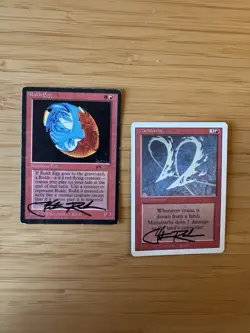 Rukh Egg and Manabarbs Signed By Christopher Rush Mtg Magic The Gathering - Image 1