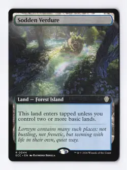 Sodden Verdure (Extended Art) 0044 (R) MTG Commander Lorwyn Eclipsed (ECC) - Image 1