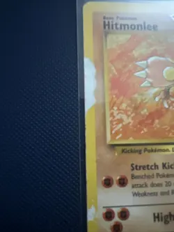 Hitmonlee (22) Rare Unlimited Fossil 22/62 NM Pokemon TCG (Damaged) - Image 2