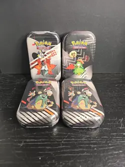 Pokemon TCG:Scarlet & Violet 10.5-Black Bolt & White Flare-Unova Mini Tins (4) - Image 1