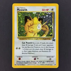 Meowth #10 Holo GB WotC Black Star Promo Vintage Pokemon TCG Card - Image 1