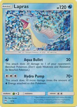 LAPRAS 5/12 MCDONALD'S PROMO POKEMON (HOLO RARE, LP-) - Image 1