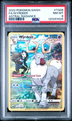 2022 Pokemon SWSH Astral Radiance WYRDEER TG06/TG30 Ultra Rare PSA 8 - Image 1