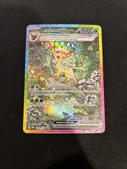 Pokemon TCG Prismatic Evolutions Leafeon EX 144/131 Special Illustration Rare - Image 1