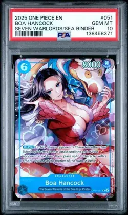 Boa Hancock OP07-051 - One Piece Seven Warlords of the Sea Promo - PSA 10 - Image 1