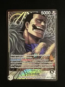 One Piece Crocodile OP14-079 Leader Alt Art Azure Sea’s Seven English - Image 1