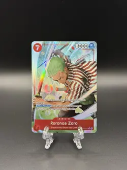 Roronoa Zoro OP14-015 English Foil (Alt Art) One Piece Azure Sea’s Seven - Image 1