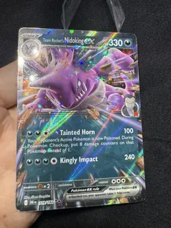 Pokemon Card Team Rocket's Nidoking EX 119/182 Destined Rivals Holo Double Rare - Image 3