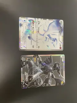 Pokemon TCG Reshiram 113/114 Zekrom 114/114 Black and White Holo Card Full Art + - Image 2