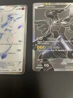 Pokemon TCG Reshiram 113/114 Zekrom 114/114 Black and White Holo Card Full Art + - Image 5