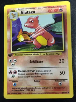 Pokemon Card - German 1st Edition Glutexo (24/102) Charmeleon Base Set LP - Image 1