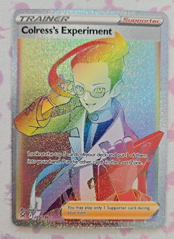 Pokemon Card Colress's Experiment 205/196 Lost Origin Full Art Holo Rainbow - Image 1