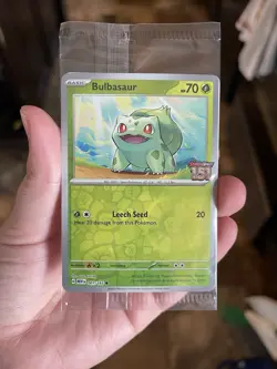 Bulbasaur Best Buy Exclusive 151 Stamped Promo Reverse Holo Card 001/165 Sealed - Image 1