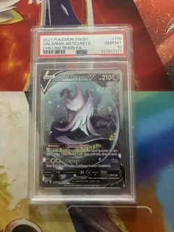 POKEMON CARD SWORD & SHIELD CHILLING REIGN FULL ART/GALARIAN ARTICUNO V PSA 10 - Image 1