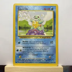 Pokemon TCG Cards Squirtle 63/102 Base Set - Image 2