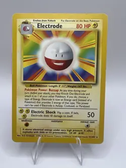 Electrode 21/102 Base Set Rare 1999-2000 4th Print Pokemon Card - Image 1