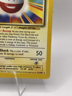 Electrode 21/102 Base Set Rare 1999-2000 4th Print Pokemon Card - Image 5