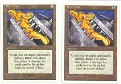 MTG 4th Edition - 2x Black Vise - LP - Image 1