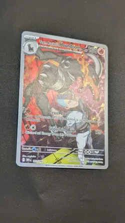 Team Rocket’s Houndoom 191/182 Destined Rivals Illustration Rare Pokemon - Image 2