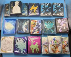 Pokemon TCG Elite Trainer Box ETB Card Sleeves Packs Lot Of 17 - Image 1
