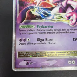 Mewtwo LV.X DP28 Black Star Promo Diamond and Pearl Pokemon Tcg Card HP 2008 - Image 4