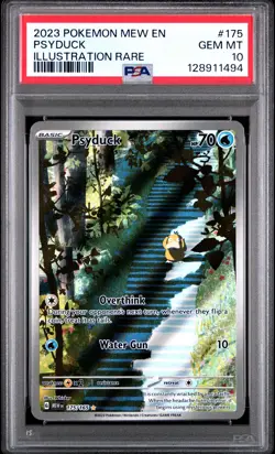 2023 POKEMON MEW EN-151 ILLUSTRATION RARE #175 PSYDUCK PSA 10 - Image 1
