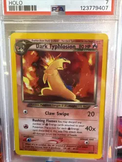 2002 Pokemon Dark Typhlosion 10/105 Neo Destiny Holo PSA 7 - Image 2