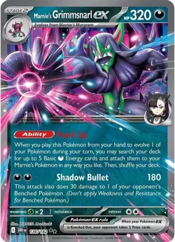 Pokemon TCG - Marnie's Grimmsnarl ex - SV10: Destined Rivals (DRI) - Image 1