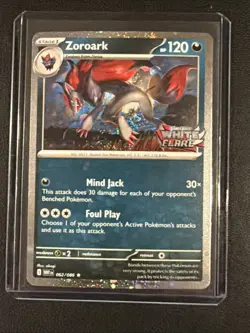 Zoroark 062/086 - White Flare Stamped Promo - Pokemon TCG - Cosmos 2x SWIRL - Image 1