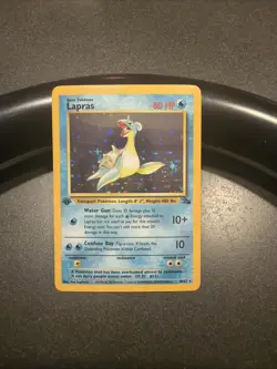 Lapras 10/62 1st Edition Holo Rare Fossil Pokemon TCG Near Mint - Image 1