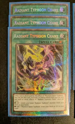 Yugioh Starlight Rare Radiant Typhoon Chant Playset - Image 1