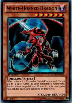 Yugioh White-Horned Dragon LCYW-EN164 1st Edition Super Rare NM - Image 1