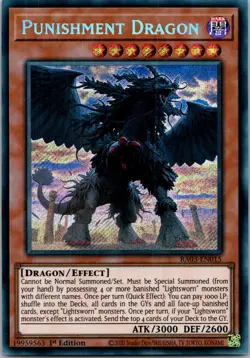 Yugioh Punishment Dragon (Secret Rare) RA03-EN015 1st Edition Secret Rare NM - Image 1